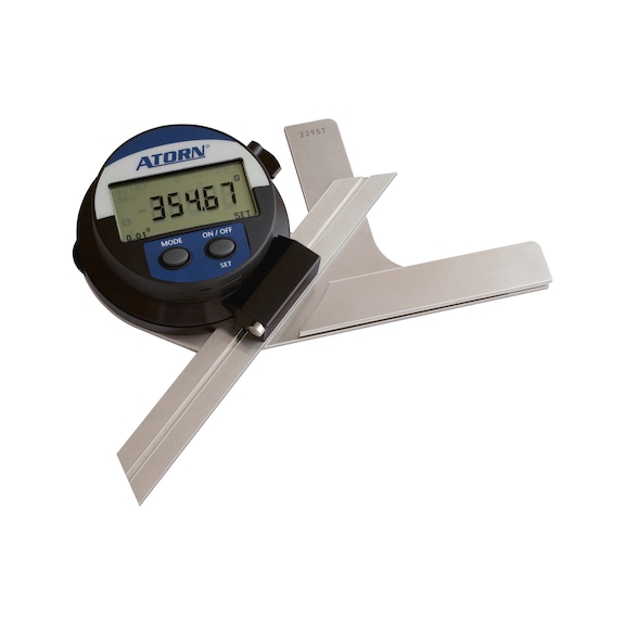 Goniómetro universal ATORN, longitud de la hoja 150&nbsp;mm LCD - Goniómetro universal electrónico