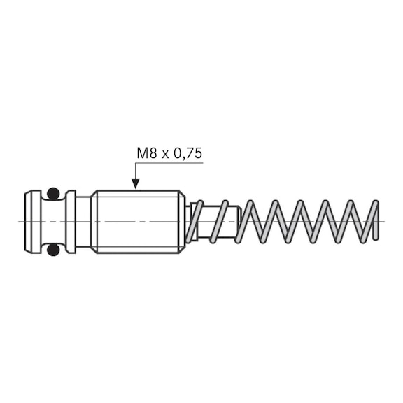 Mérőerő rugóelem FMS hosszmérő tapintóhoz - 1