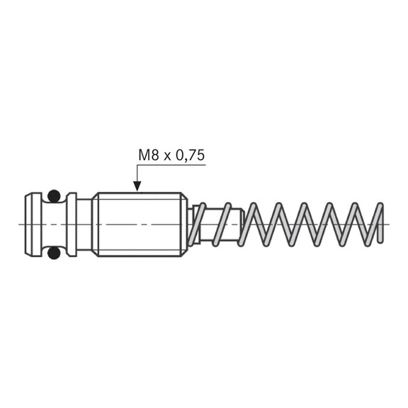 Muelle de compresión TESA para modificar la fuerza de medición 4,00 N - Muelle de presión de medición para sonda de medición de longitud FMS
