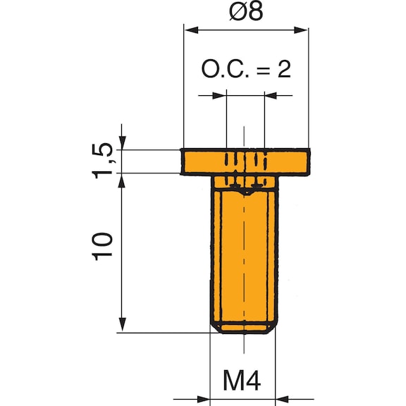 滑尺夹持器适用的 TESA 零件，用于夹紧螺钉/鸠尾 - 夹持螺钉