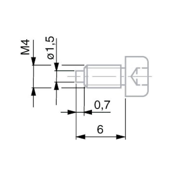 Vis de serrage TESA VKD pour palpeurs électroniques de mesure de longueur - Vis de serrage TESANORM VKD pour système de palpeurs électroniques de mesure de longueur