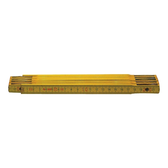 Regla plegable de madera, amarillo claro 2&nbsp;m, clase CE III - Regla plegable