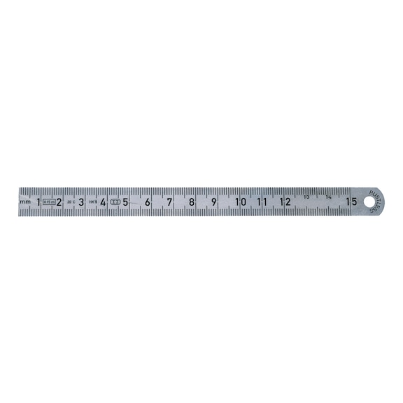 ORION Maßstab aus Federbandstahl Länge 300 mm nichtrostend - Stahl-Maßstab, rostfrei