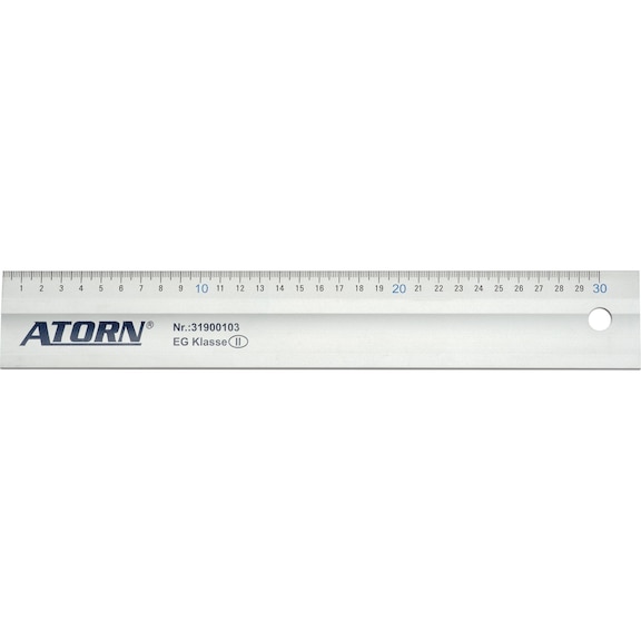 ATORN light-metal rule 300&nbsp;mm with inking edge - Light metal scale