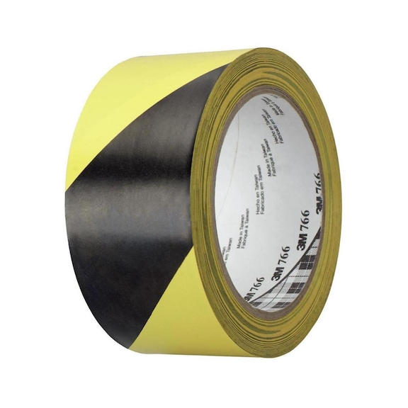 3M 766i reflective tape, colour: black/yellow, 50 mmx50 m - Reflective tape adhesive