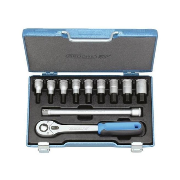 GEDORE screwdriver bits 11 pieces 1/2 inch 5–17mm for hexagon socket screws - Screwdriver set, 11 pieces