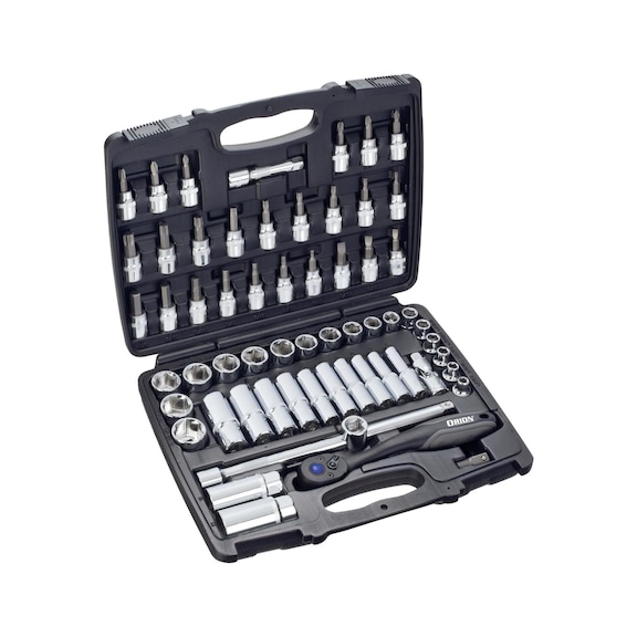 ORION socket wrench set 3/8 inch 61 pieces with reversible ratchet - Socket wrench set, 61&nbsp;pieces