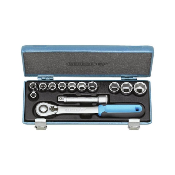 Socket wrench set, 13 pieces