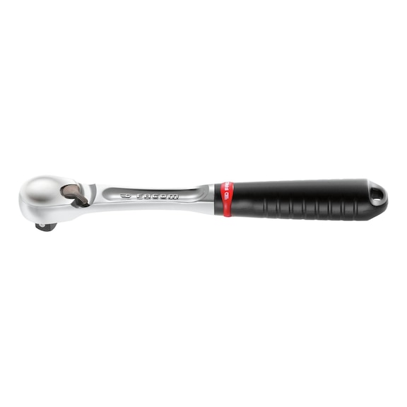 Reversible ratchet with reversing lever and dustproof head, 211&nbsp;mm