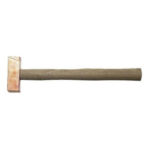 ORION marteau en cuivre en forme de maillet 1,000 kg, manche Hickory, long - Marteau en cuivre à partir de matériau profilé