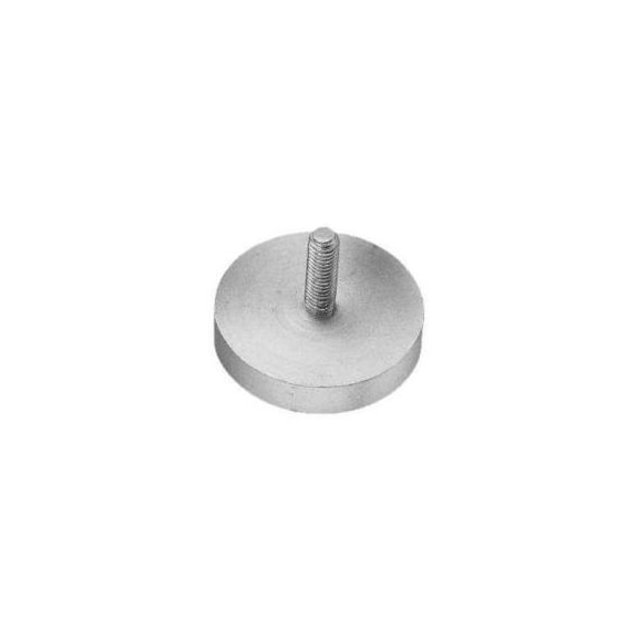 Crampons plats magnétiques ORION, diamètre 32 mm, avec goupille filetée - Crampons plats magnétiques, noyau en ferrite dur, gaine en acier