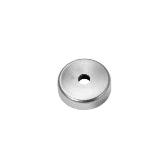 Crampons plats magnétiques ORION, diamètre 80 mm, avec trou d'alésage - Crampons plats magnétiques, noyau en ferrite dur, gaine en acier