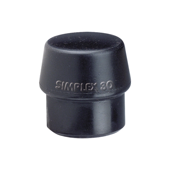Embout HALDER SIMPLEX, caoutchouc composite, noir, diamètre 30 mm - Embouts de rechange en caoutchouc composite