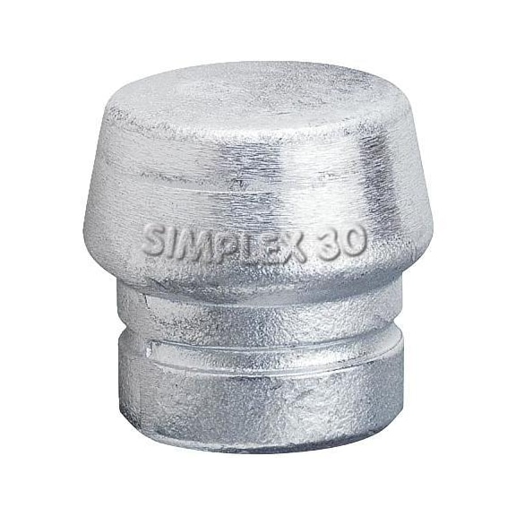 Embout en métal tendre HALDER SIMPLEX, argent, diamètre 50 mm - Embout de rechange en métal tendre