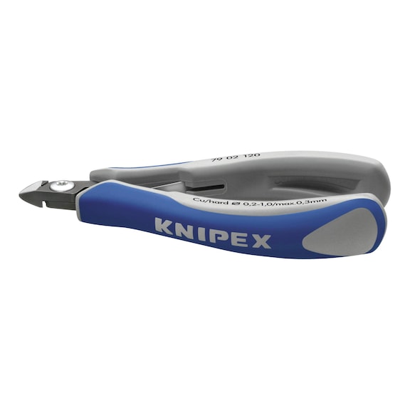 KNIPEX 电子偏口钳，120 毫米，迷你头，带倒角 - 精密电子偏口钳