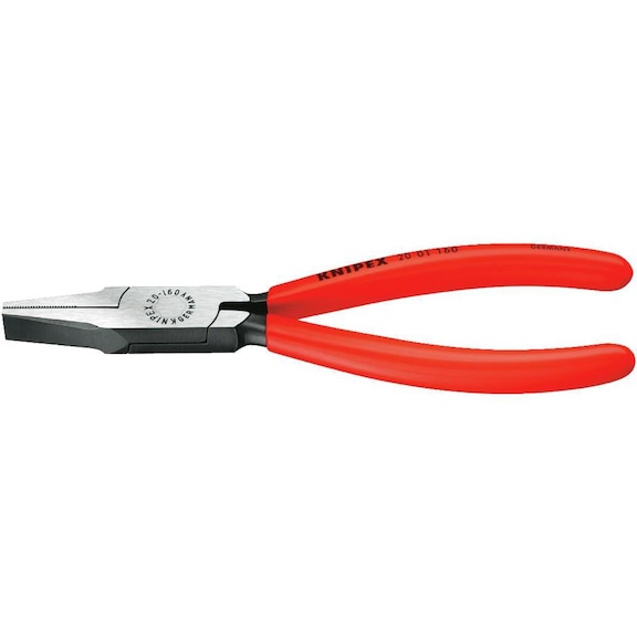 Flat nose pliers with dipped grip covers
