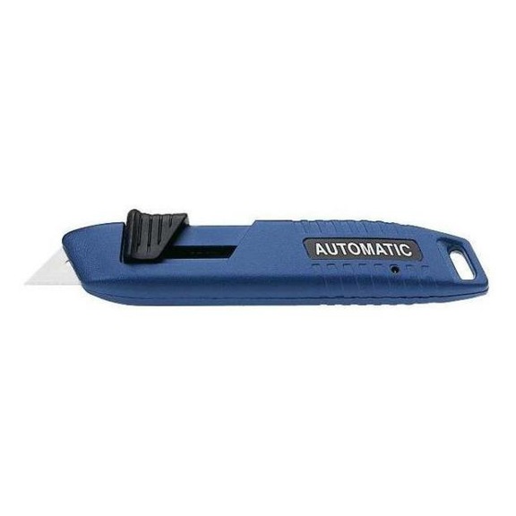 Couteau de sécurité automatique ORION avec 3&nbsp;lames trapézoïdales - Cutter de sécurité avec rétraction automatique de la lame