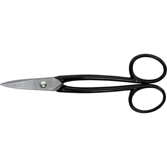 Goldsmith's scissors, scissor handles, straight