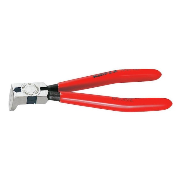 Plastic end cutting nippers, with dipped grip covers