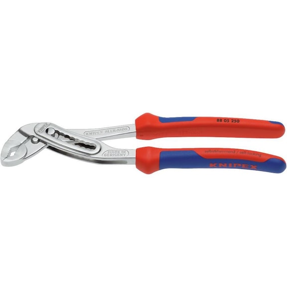 KNIPEX water pump pliers Alligator 180&nbsp;mm chrome-plated head 2-component handle - Alligator® water pump pliers