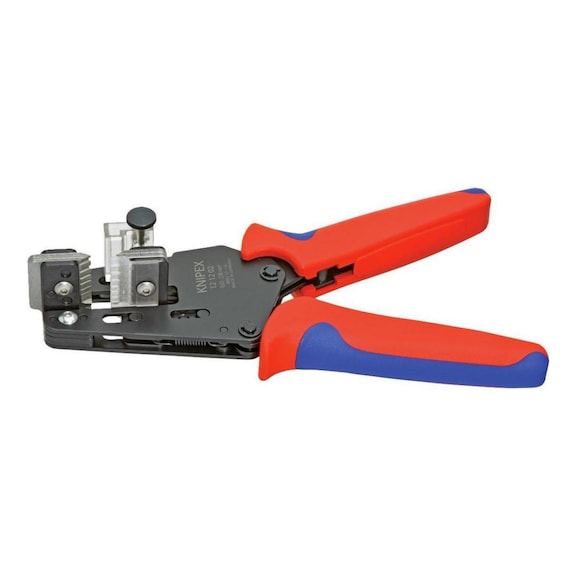 Precision wire-stripping pliers with shaped blades