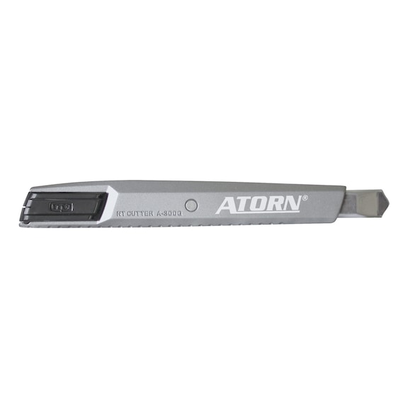ATORN Cuttermesser mit 9 mm Abbrechklinge Metallgehäuse - Cuttermesser mit Metallgehäuse und Schieber