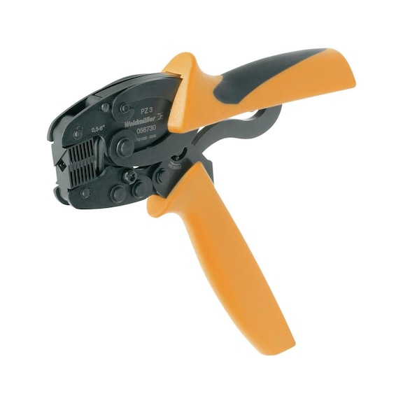 Lever crimping tool for wire end ferrules 0.5–6&nbsp;mm²