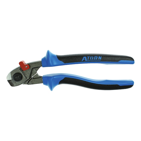 ATORN 钢索剪 190 mm，带双组件手柄 - 钢索钳，带符合人体工学的弯曲手柄