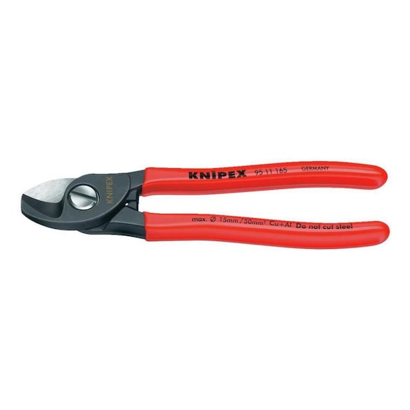 Cable shears with adjustable screw joint, self-locking