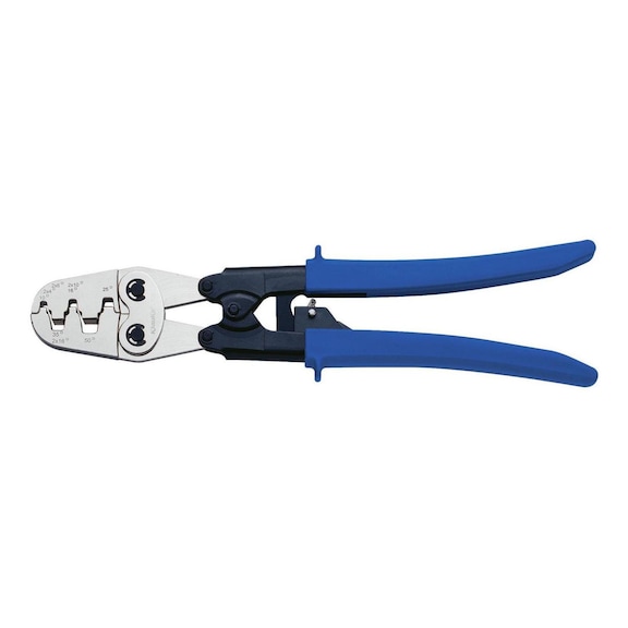 Mechanical crimping pliers for wire end ferrules 10–50&nbsp;mm²