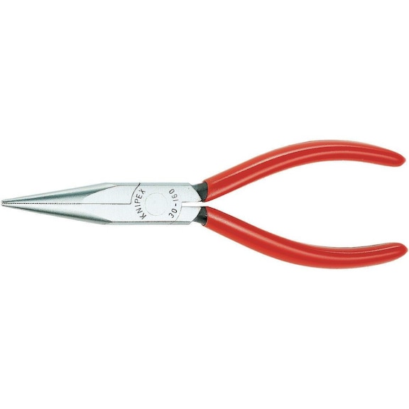 Langbeck flat nose-pliers, pointed jaws, with dipped grip covers