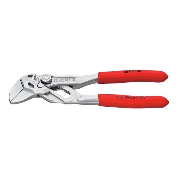 Plier wrench, quick adjustment