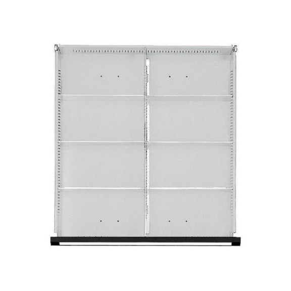 Compartment rails and compartment dividers, 8 compartments