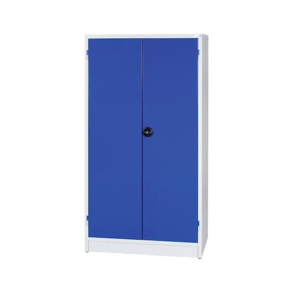 Carcasă dulap modular cu uşi verticale, 1950x1018x620&nbsp;mm, RAL 7035/5010 - Carcasă dulap cu uși solide de tablă cu balamale, înălțime 1950 mm