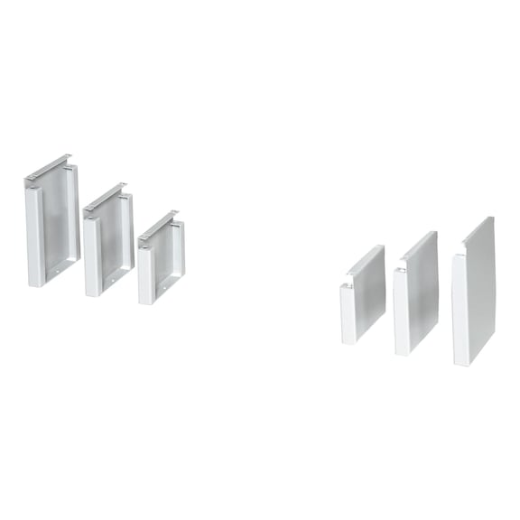 WTS 模块化框架，高度 x 深度 200 x 160 mm，2 个侧面部件，RAL 7035 浅灰色 - CNC 模块横向部件