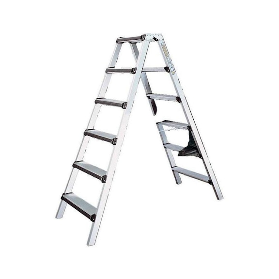 ZARGES LM-Stufen-Stehleiter Leiterlänge 1,93 m 2x8 Stufen - Stufen-Stehleiter