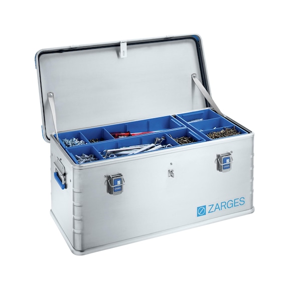 Caja de transporte ZARGES Eurobox 40708 - 800 x 400 x 340 mm, volumen 81 litros - Caja de herramientas con tapa EUROBOX