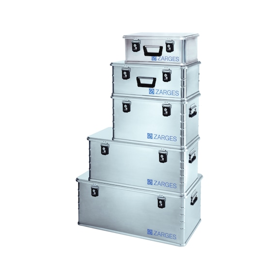 ZARGES 铝合金箱子，maxi，40863 型，LxWxH 900 x 500 x 370 mm，容量约为 135 L - 通用储物箱