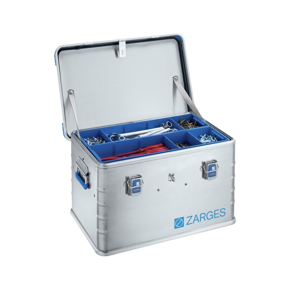 Caja de transporte ZARGES Eurobox 40707 - 600 x 400 x 340 mm, volumen 60 litros - Caja de herramientas con tapa EUROBOX