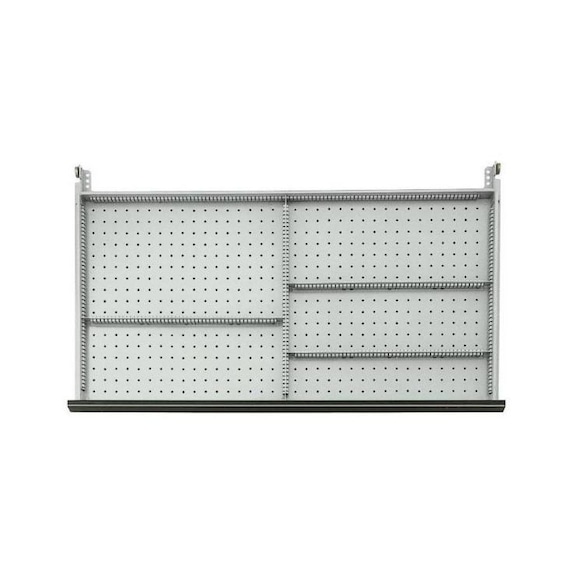 Compartment rails and compartment dividers, 5 compartments (version 1)