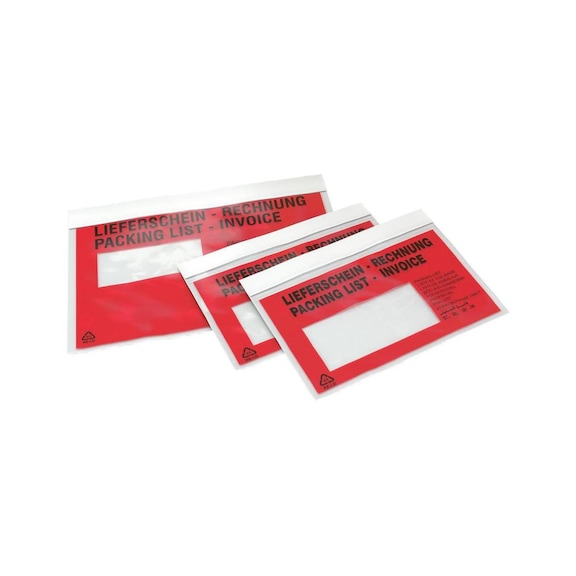 Porte-document autocollant DINC5 LxP+ferm. adh. 160x240+25 mm imprimé - Pochettes bon de livraison