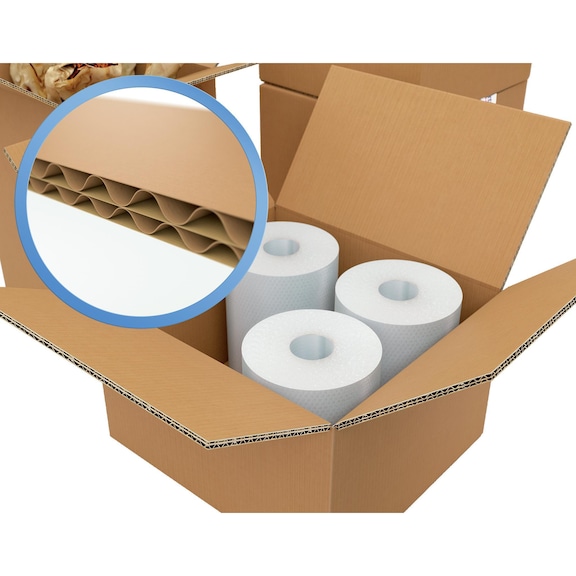 Hajtogatható doboz, hull.papír, 685x385x380 mm, 2 réteg, 2.30 BC, 30 db - Hajtogatható kartonpapír dobozok hullámpapírból