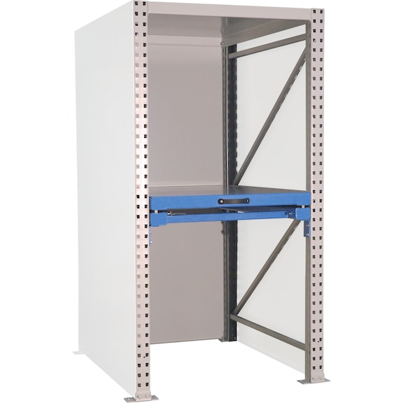 Heavy-load pallet shelf - for longitudinal storage