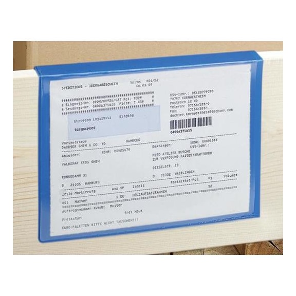 Verpackungseinheit 100 Stück Beschriftungstaschen DIN A5, 235x165 mm - Dokumententasche