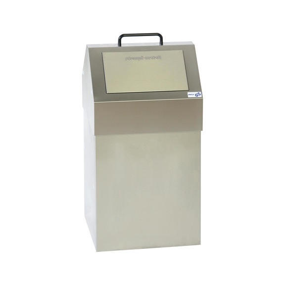 Recyclable materials collection bin made of stainless steel HAHN+KOLB