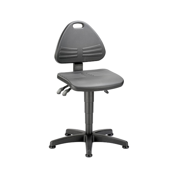 BIMOS werkstoel, Isitec met glijders - integraalschuim - ISITEC draaibare werkstoel met glijrails