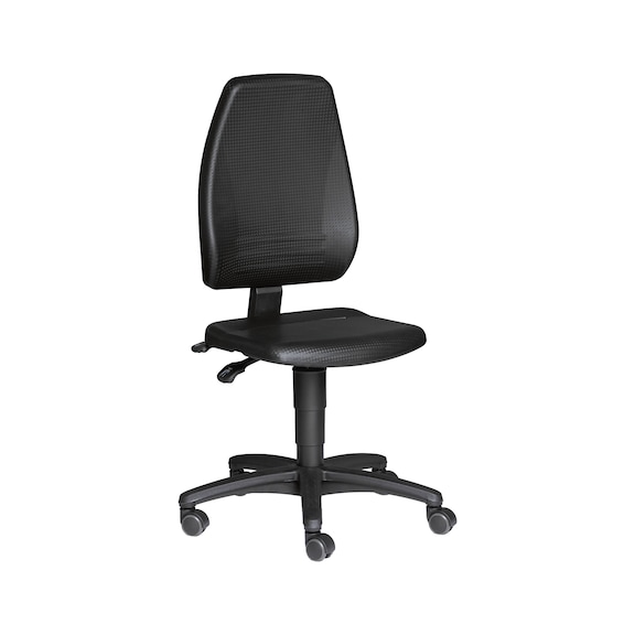 Silla tr. gir. BIMOS, ECONOMY ruedas, cojín esp. poliu., alt. asiento 440-610&nbsp;mm - ECONOMY swivel work chair with castors