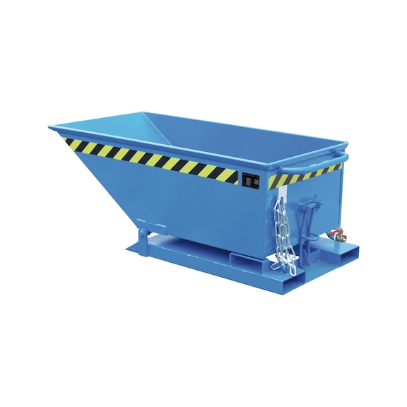 Chip dumper body capacity 800 litres LxWxH 1420x910x980 mm galvanised - Swarf containers, manual tipping