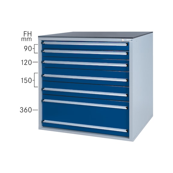 Drawer cabinet system 800 B with 6 SOFT-CLOSE drawers