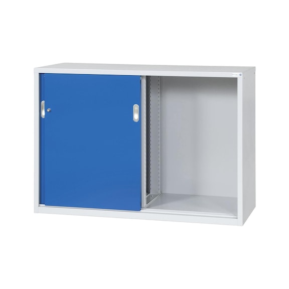 Empty housing for sliding-door cabinet, with partition, height 1028 mm
